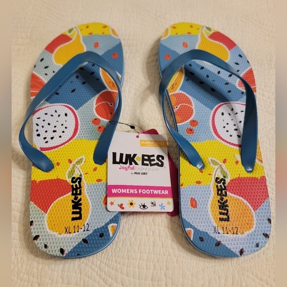 NWT Muk Luk Poppy Paloma Ladies Thong Flip Flops - Picture 1 of 2